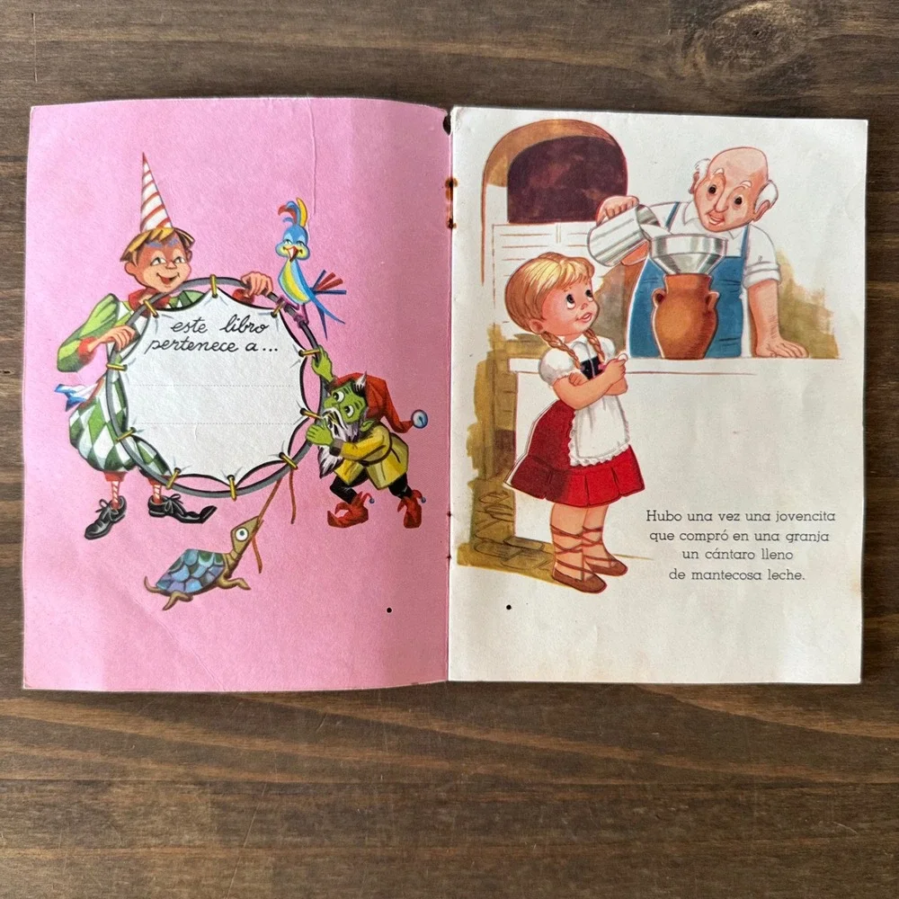 Vintage 1976 La lechera Spanish Childrens Book Coleccion Tres Patitos Busquets